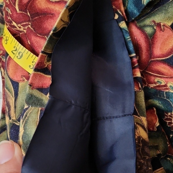 Vintage Floral Linen Dress Y2K Feminine Sexy Flirty Artsy Dark Romance - Picture 14 of 15